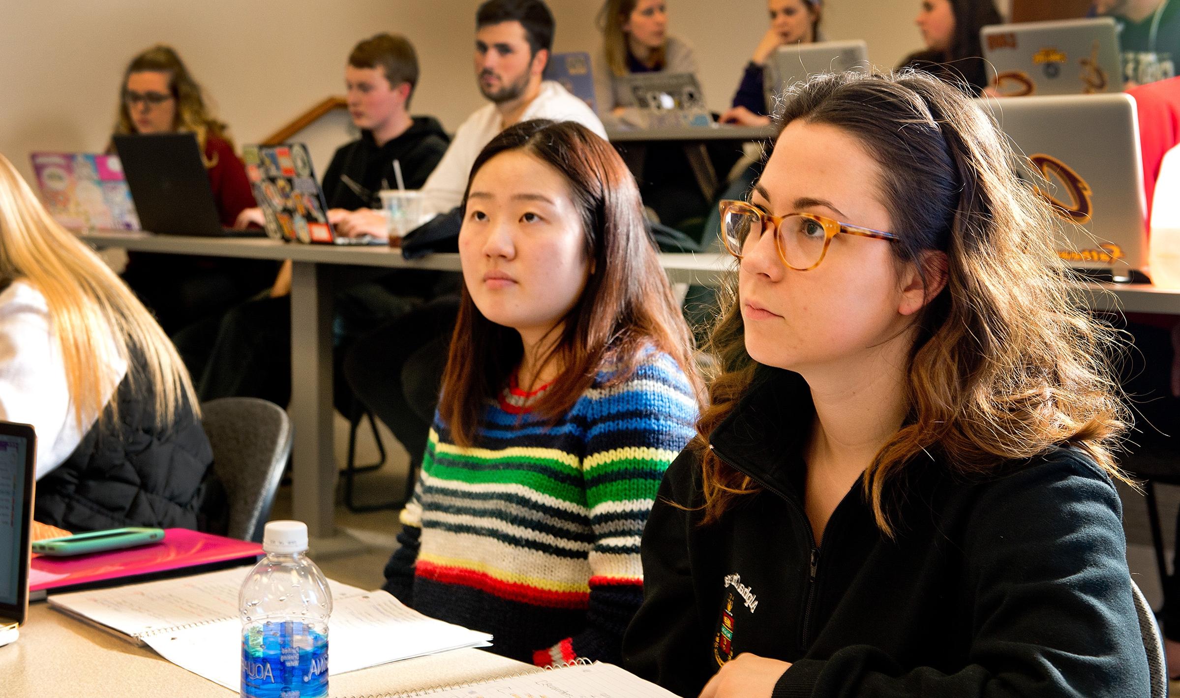 Students in a Mount Union classroom 